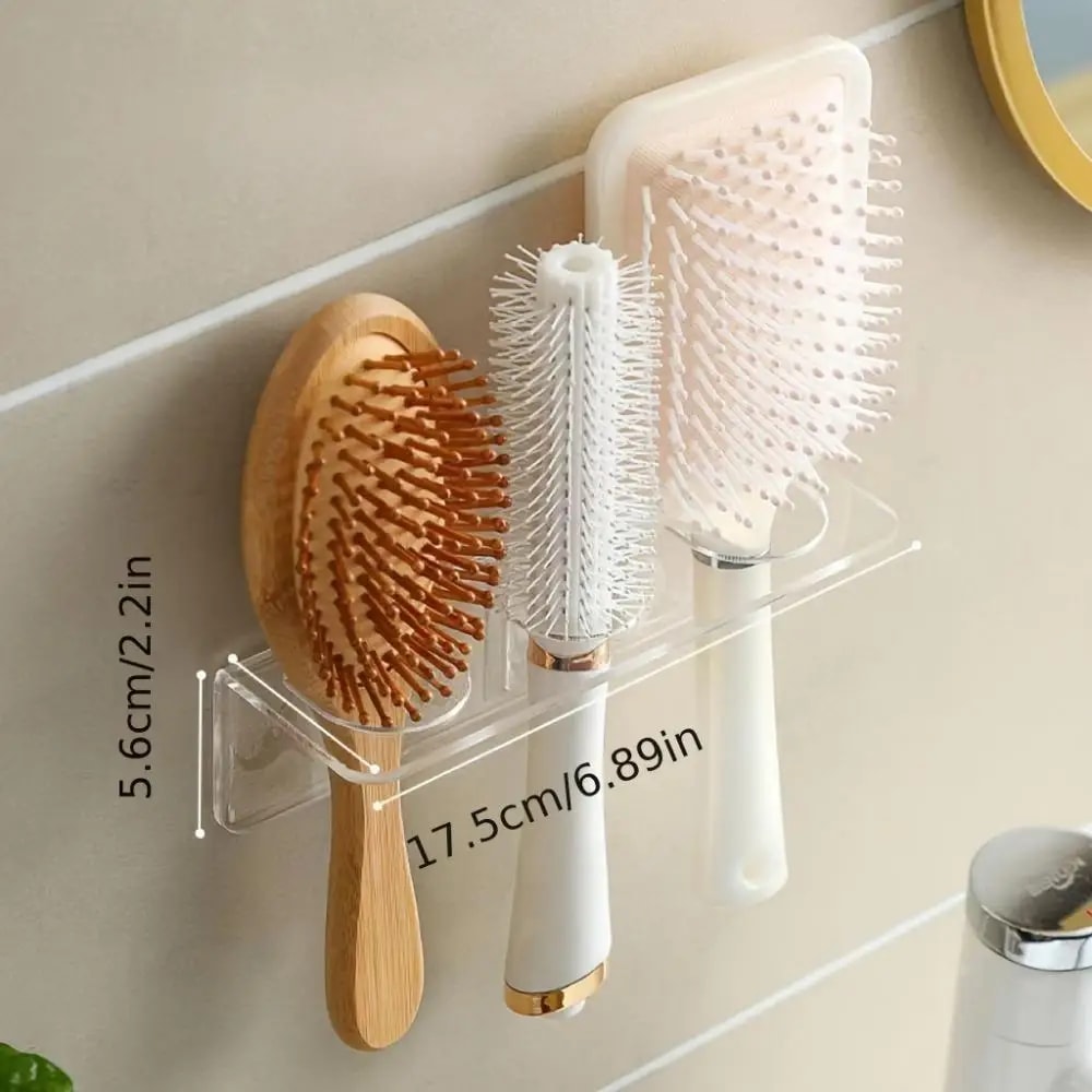 Multi-purpose Transparent Acrylic Bathroom Comb Holder, Vanity Organizer for Easy Access and Convenience