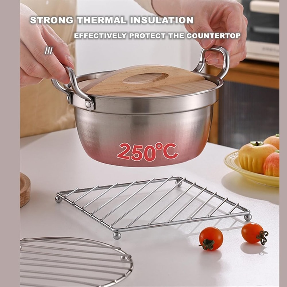 Stainless Steel Trivet for Pot Steamer Rack, Durable Wire Cooling Rack for Cooking & Baking Pans