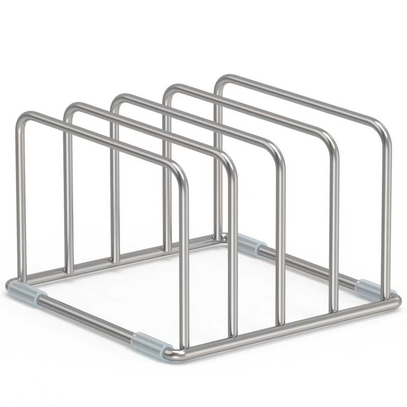 Stainless Steel Cutting Board Stand, Space-Saving Kitchen Storage Rack for Chopping and Slicing Boards