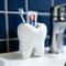 3D Printed Tooth Shaped Organizer Holder For Toothbrush Makeup And Pens Unique Bathroom Desktop St 2