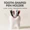 3D Printed Tooth Shaped Organizer Holder For Toothbrush Makeup And Pens Unique Bathroom Desktop St 1