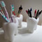 3D Printed Tooth Shaped Organizer Holder For Toothbrush Makeup And Pens Unique Bathroom Desktop St 4