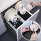 Adjustable Drawer Organizer for Kitchen, Retractable Tableware Rack & Dish Plate Storage