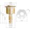Golden Plated Toilet Flush Button, Easy Install Cistern Flusher Replacement for Modern Bathroom Upgrade