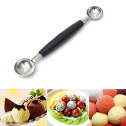 stainless steel melon baller & fruit scoop set, perfect for ice cream, fruit, and vegetable balls