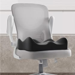 memory foam seat cushion, 3d ergonomic support, washable polyester, light green & grey for car/office comfort