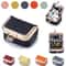 Elegant Womens Solid Color PU Leather Jewelry Box Ring Necklace Earring Storage Organizer Mini Coi 0
