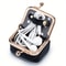 Elegant Womens Solid Color PU Leather Jewelry Box Ring Necklace Earring Storage Organizer Mini Coi 2