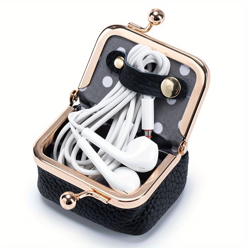 Elegant Womens Solid Color PU Leather Jewelry Box Ring Necklace Earring Storage Organizer Mini Coi 2