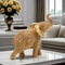 Golden Elephant Beaded Figurine Good Luck Animal Ornament For Home Decoration 1
