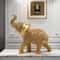 Golden Elephant Beaded Figurine Good Luck Animal Ornament For Home Decoration 3