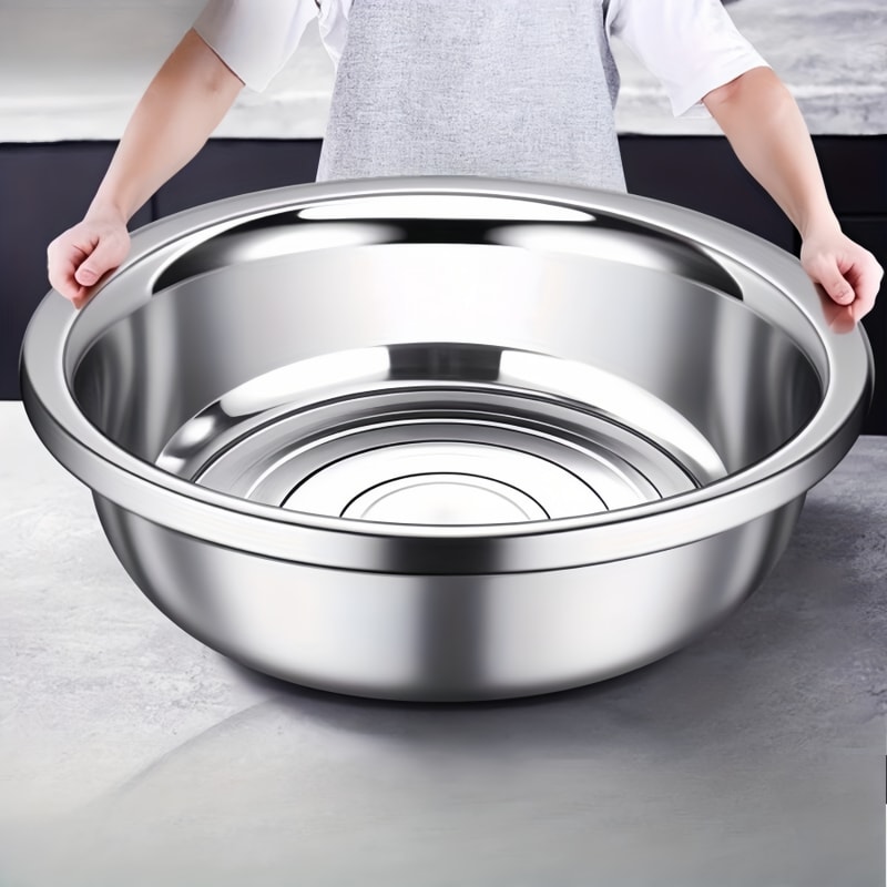 Large Capacity Stainless Steel Mixing Bowl Set Nesting Salad Washing Bowls For Cooking 0