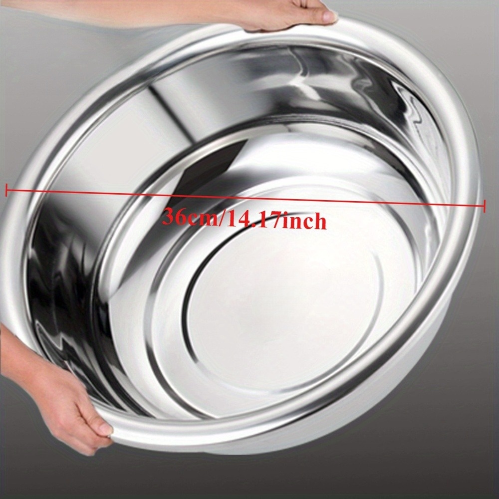 Large Capacity Stainless Steel Mixing Bowl Set Nesting Salad Washing Bowls For Cooking 4