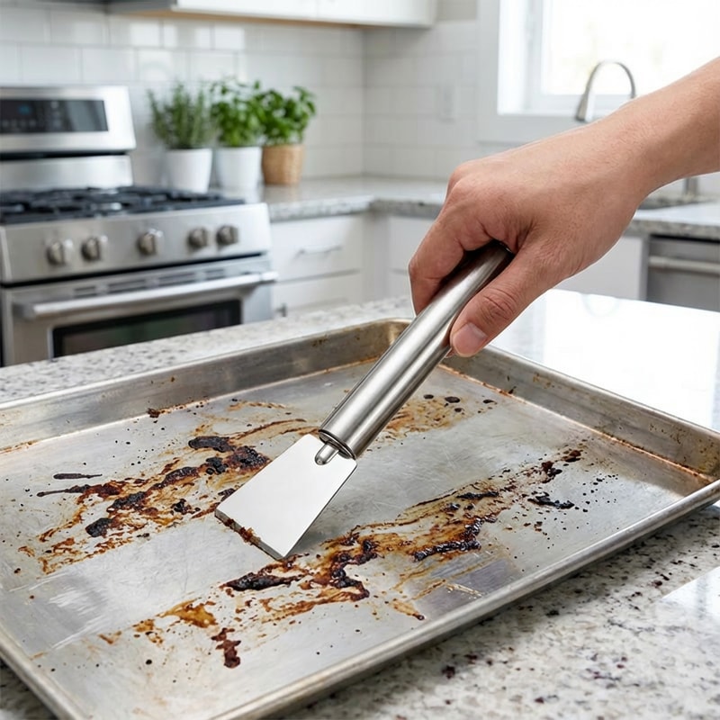 Non-Scratch Multi-Use Kitchen Scraper for Glue, Labels, & Tight Spots