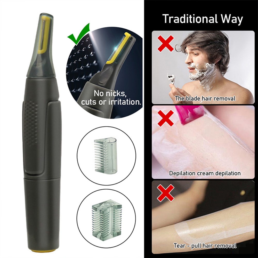 Portable Nose Ear Hair Shaver Waterproof Ultrathin Precision Trimmer For Men 3