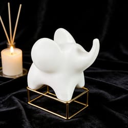 creative elephant sculpture for home or office desk decor, minimalist accent piece