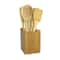 Bamboo Cooking Utensil Set, Wooden Spatula & Spoon Kit