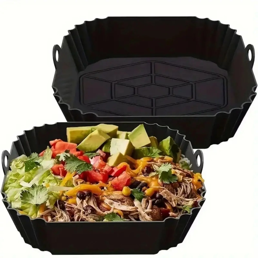 Reusable Silicone Air Fryer Liner NonStick Heat Resistant Baking Mat For Easy Cooking 1