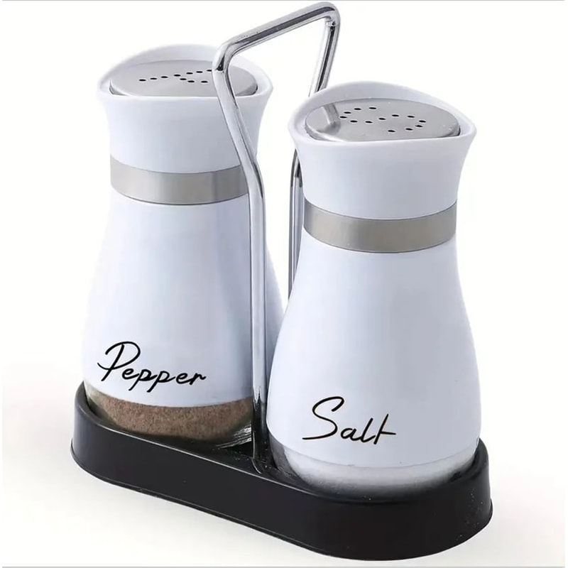 Adjustable Salt Pepper Shakers Set Refillable Glass Spice Bottles With Shelf Organizer Includes Po 6