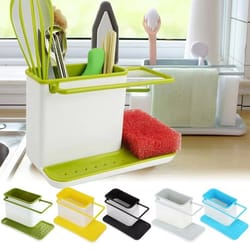 kitchen sink organizer rack, multi-function water filter & dishcloth storage