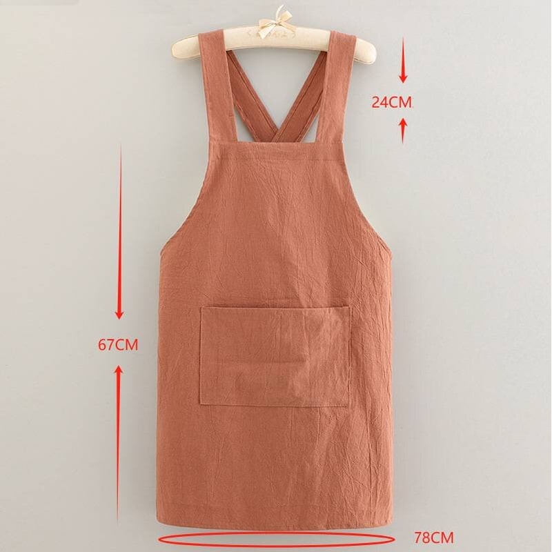 Cotton Kitchen Apron Breathable Soft Protective Cover For Cooking Housework Catering 1