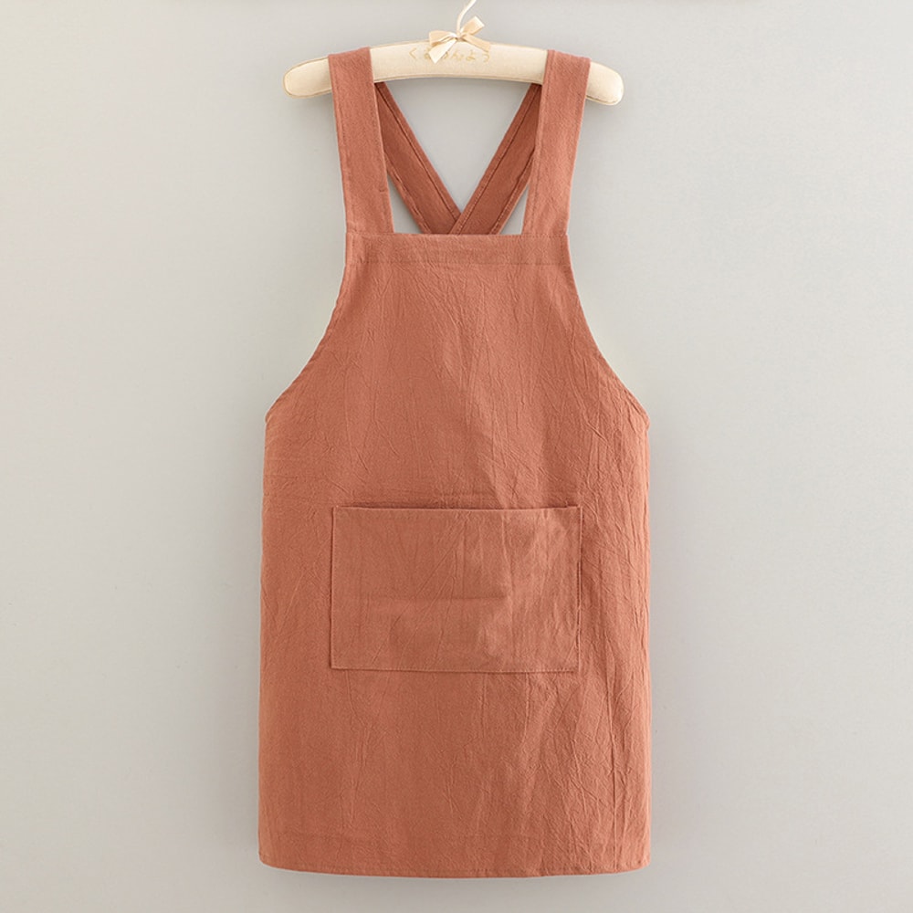 Cotton Kitchen Apron Breathable Soft Protective Cover For Cooking Housework Catering 4