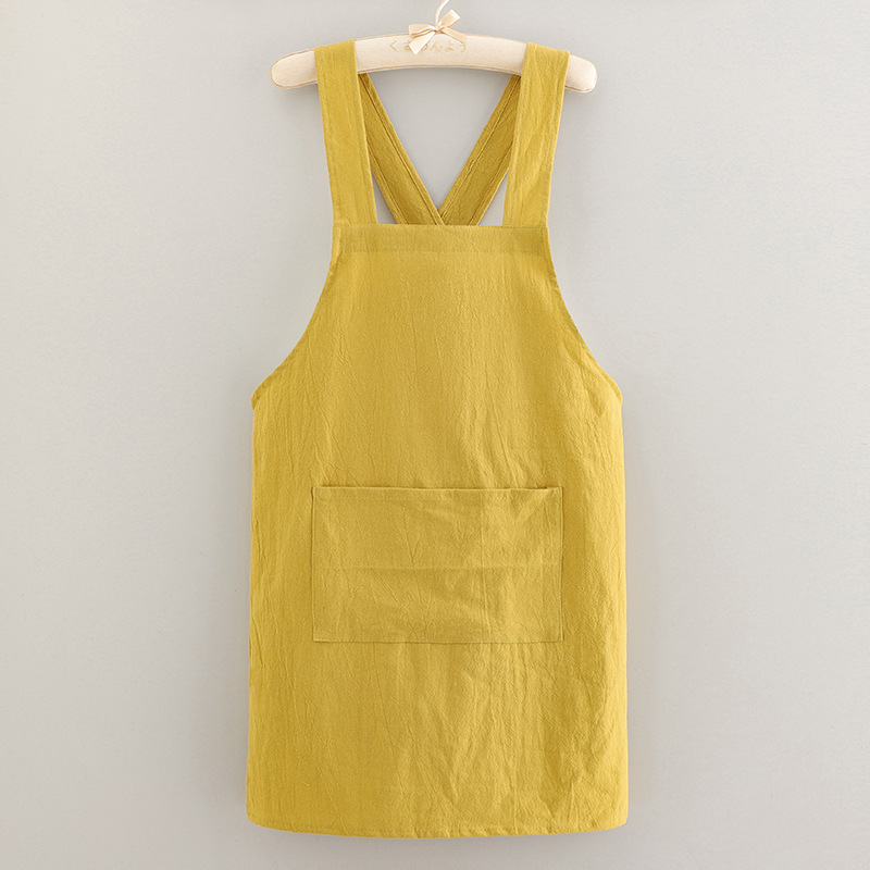 Cotton Kitchen Apron Breathable Soft Protective Cover For Cooking Housework Catering 5