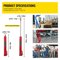 Hydraulic Long Ram Jack With Flat Base Manual Engine Hoist Lift Red 7