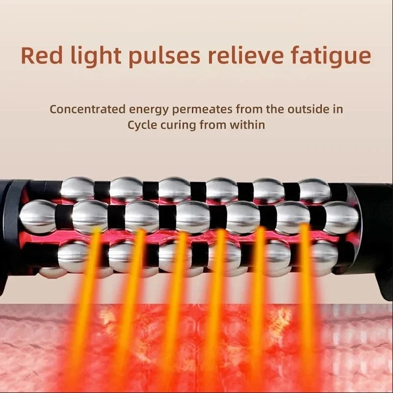 Red Light Heated Massage Device Full Body Relaxation AntiCellulite Roller 3