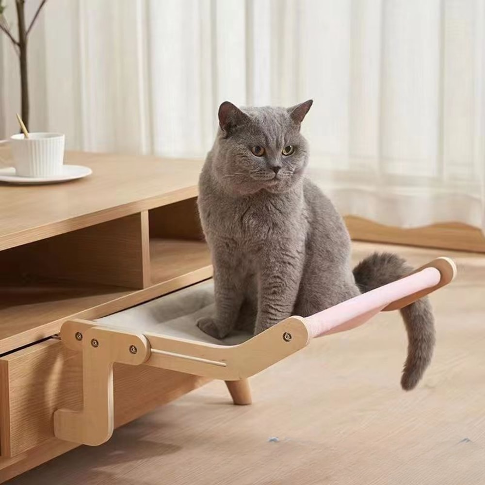 Portable Cat Suspension Hammock Comfortable Detachable Sunroom Seat Climbing Frame EasytoWash Pet 2