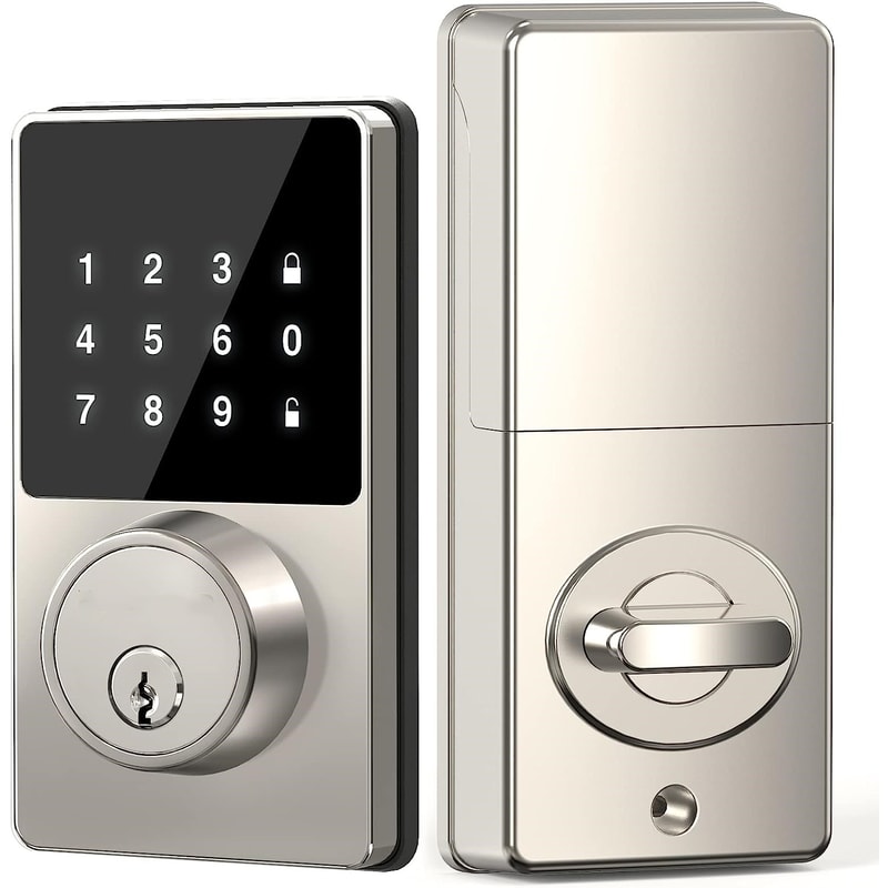 Smart Keyless Entry Door Lock With Touchscreen Keypad And App Unlock For Secure Home Access 0