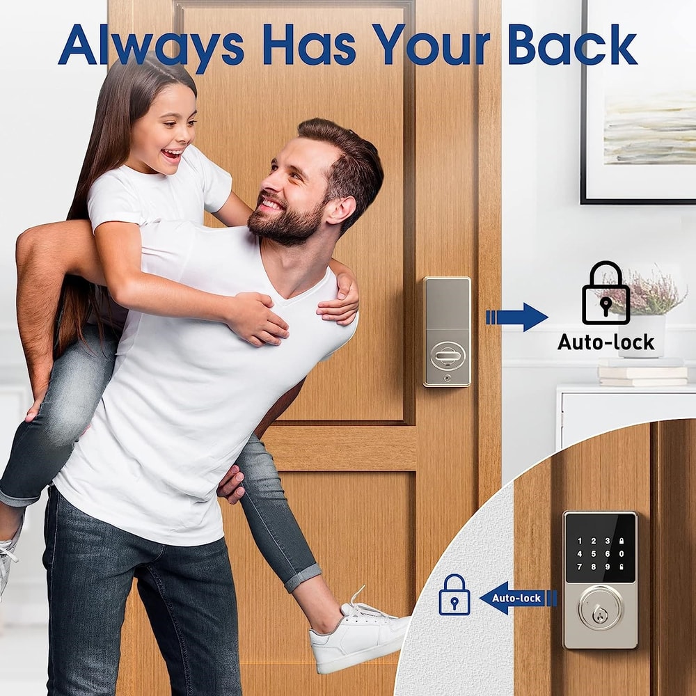 Smart Keyless Entry Door Lock With Touchscreen Keypad And App Unlock For Secure Home Access 4