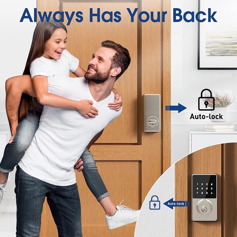 Smart Keyless Entry Door Lock With Touchscreen Keypad And App Unlock For Secure Home Access 4