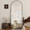 Arched Full-Length Mirror with Aluminum Alloy Frame, HD Body Mirror for Bedroom & Living Room