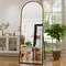 Arched Full-Length Mirror with Aluminum Alloy Frame, HD Body Mirror for Bedroom & Living Room