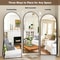 Arched Full-Length Mirror with Aluminum Alloy Frame, HD Body Mirror for Bedroom & Living Room