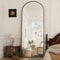 Arched Full-Length Mirror with Aluminum Alloy Frame, HD Body Mirror for Bedroom & Living Room