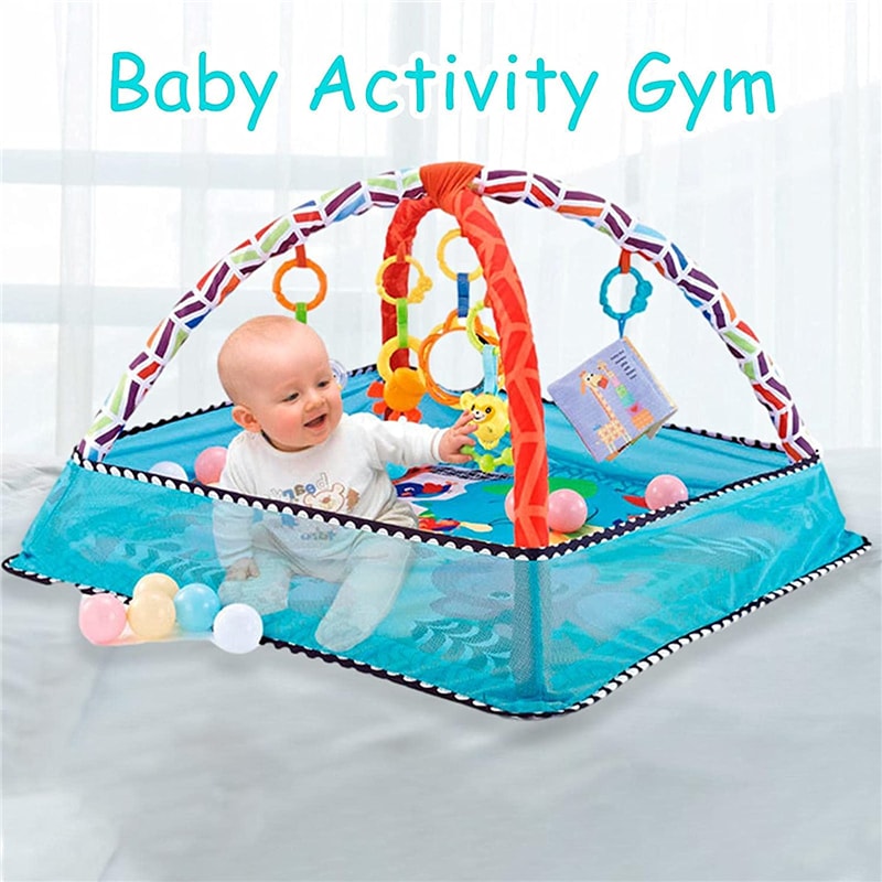 Baby Activity Gym Play Mat With Toys Soft Infant Crawling Mat Early Development Baby Play Gym 1