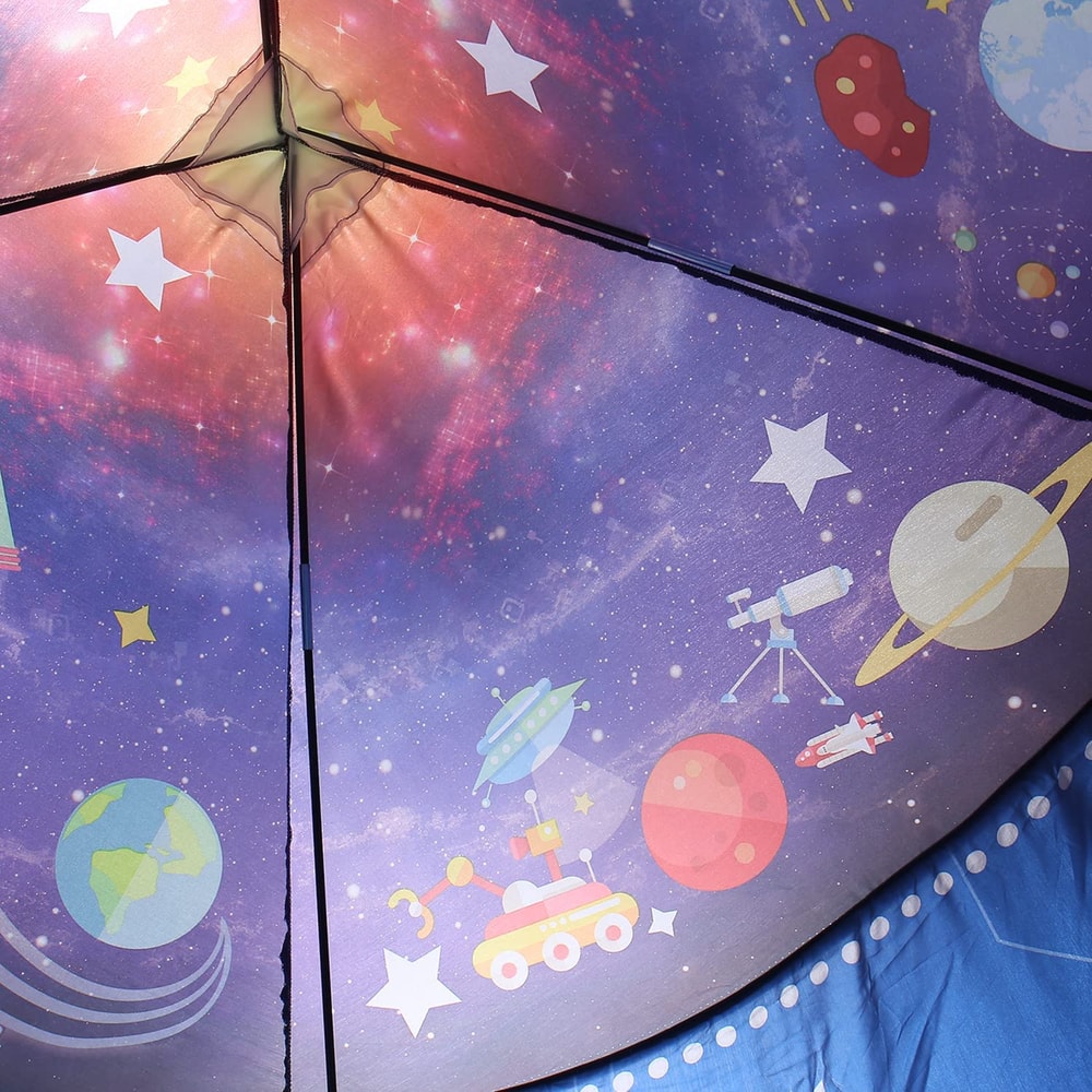 Rocket Ship Kids Tent PopUp Playhouse For Boys Girls Large Indoor Outdoor Play Tent For Children 5