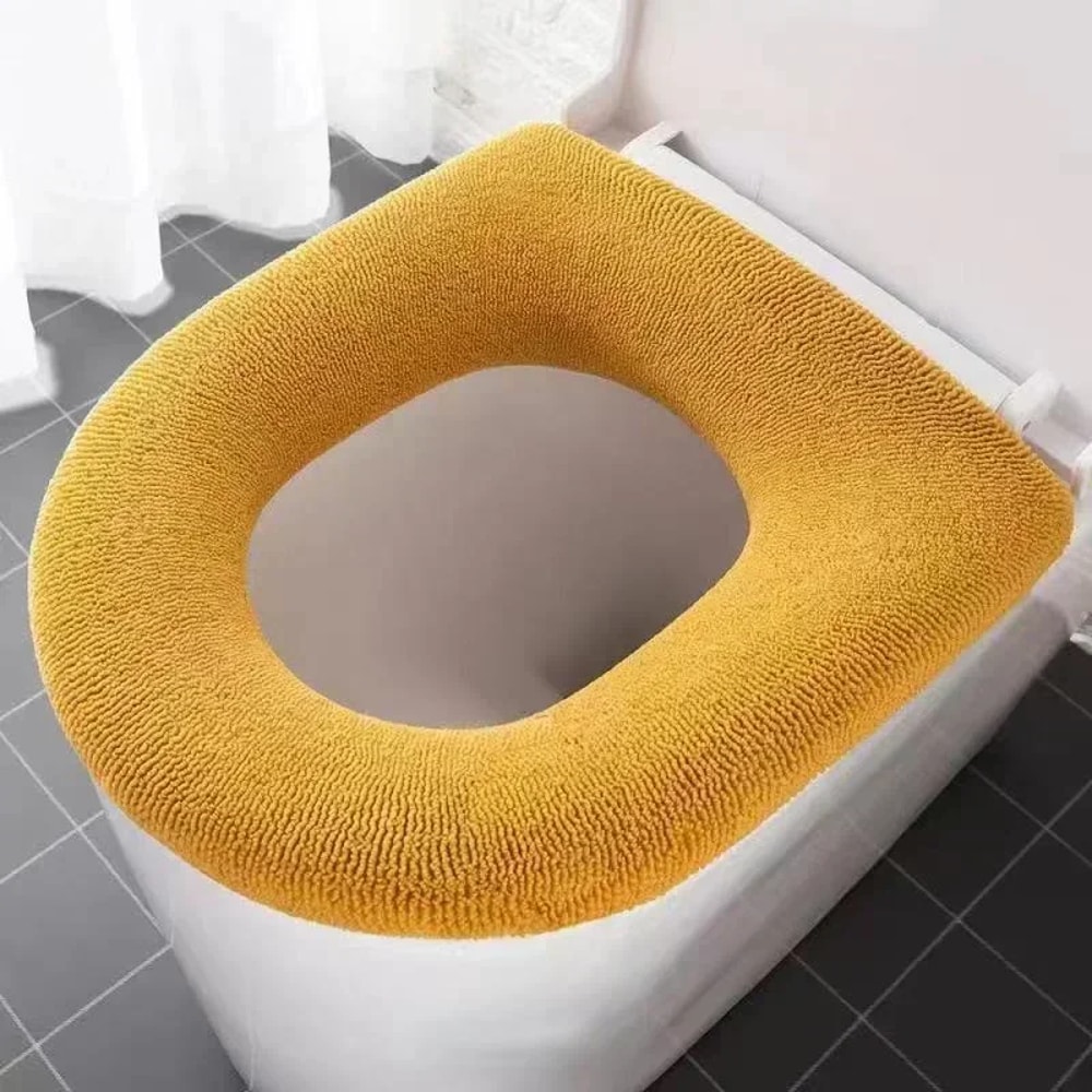 Winter Warm Toilet Seat Cover Soft Washable OShape Pad For Bathroom Comfort 9