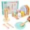Wooden Kitchen Play Set For Toddlers Montessori Simulation Plates Dishes Accessories Gift Set 0