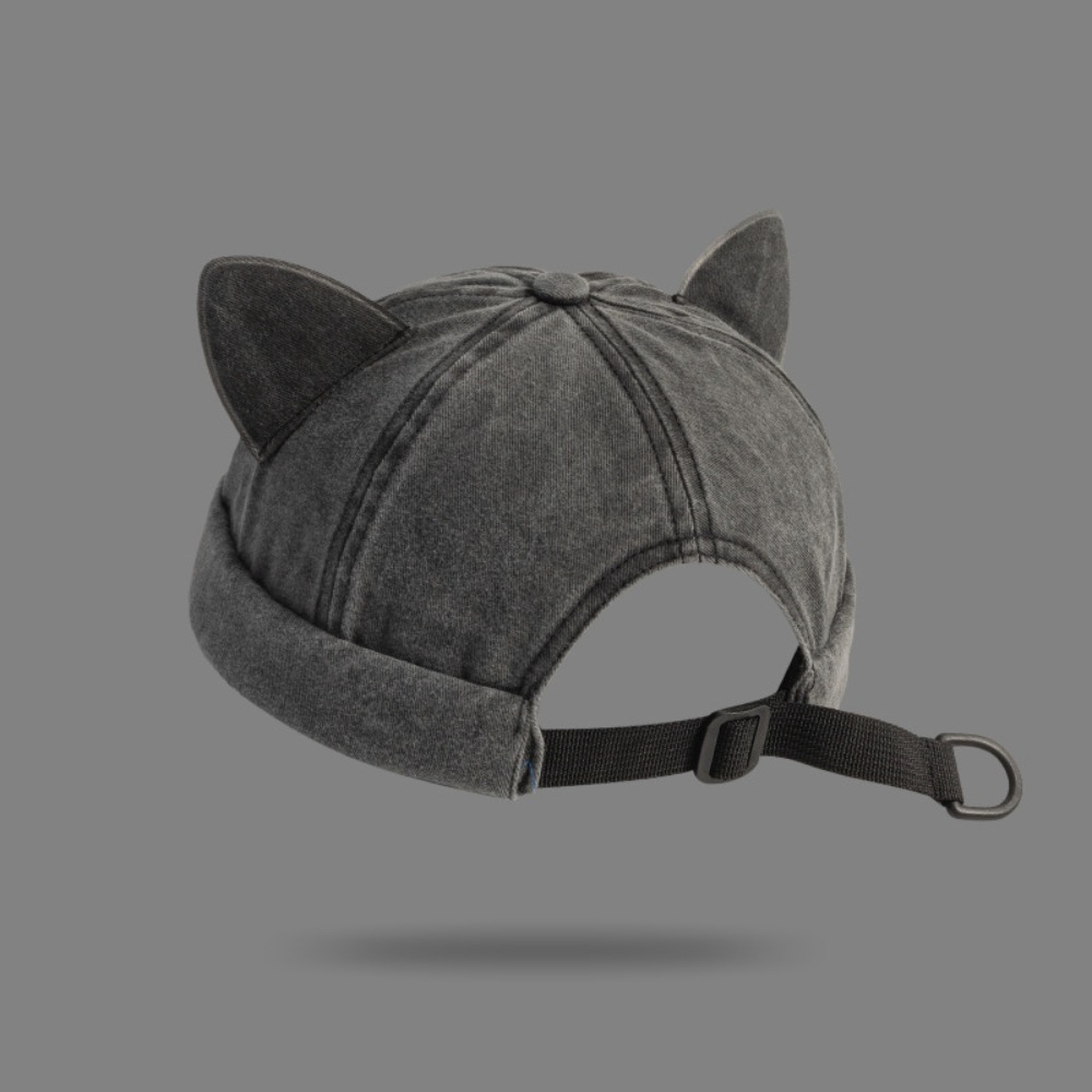 Cute Cat Ears Beanie Hat Breathable Cotton Casual Cap For Unisex 6