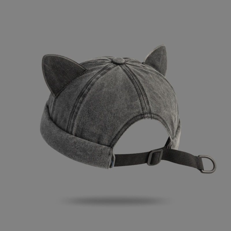 Cute Cat Ears Beanie Hat Breathable Cotton Casual Cap For Unisex 6
