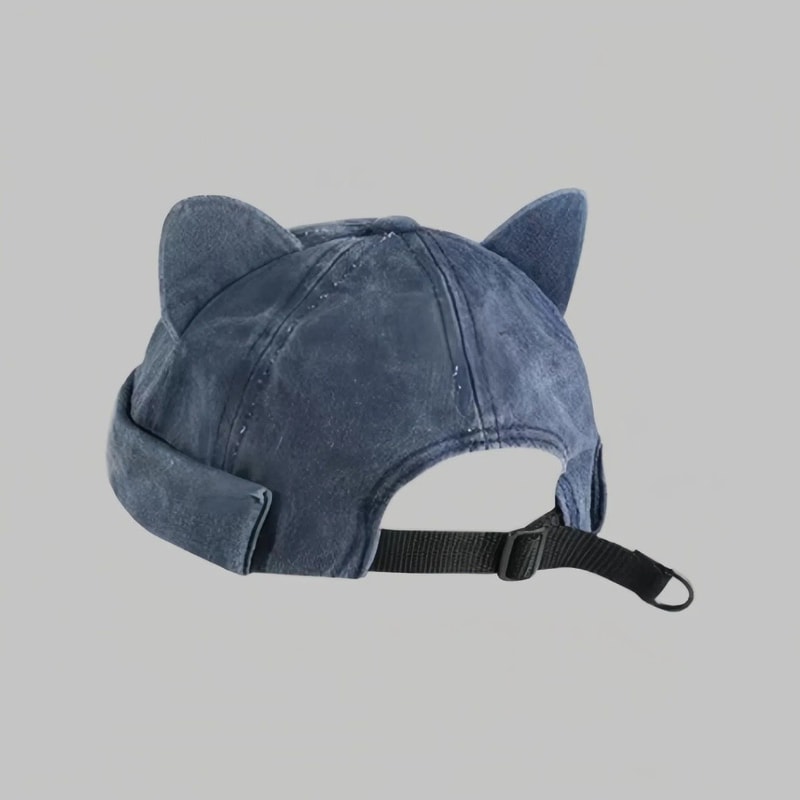 Cute Cat Ears Beanie Hat Breathable Cotton Casual Cap For Unisex 8