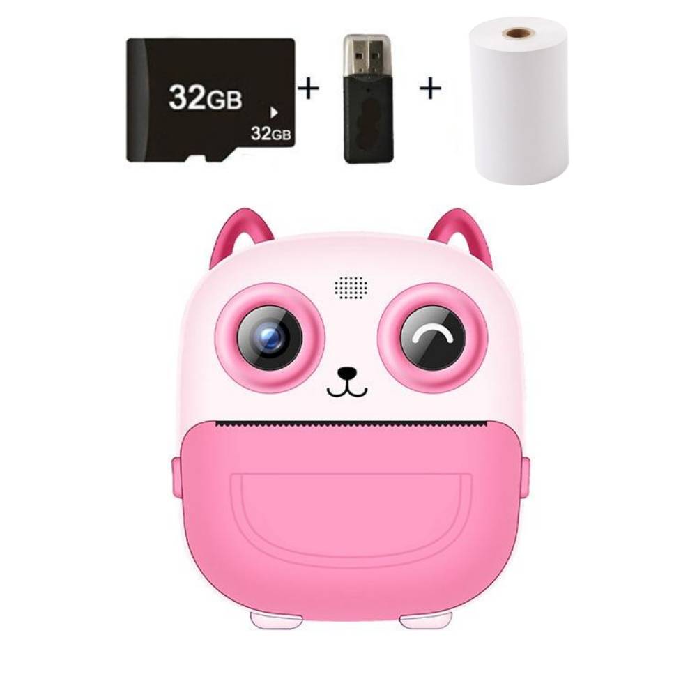 Super Cute Kids Digital Camera, 1080P Video Camera with Thermal Print Feature, Perfect for Children Birthdays