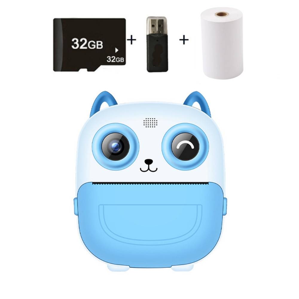 Super Cute Kids Digital Camera, 1080P Video Camera with Thermal Print Feature, Perfect for Children Birthdays
