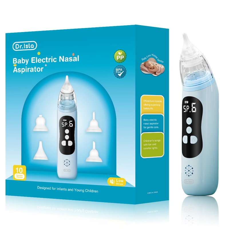 Baby Nasal Aspirator Silicone Adjustable Suction For Safe Quiet Cleaning 0