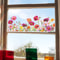 Beautiful Colorful Flowers Wall Stickers, Vibrant Self-Adhesive Glass Window Decor for Home, Room, or Office