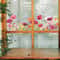 Beautiful Colorful Flowers Wall Stickers, Vibrant Self-Adhesive Glass Window Decor for Home, Room, or Office