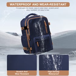 men's waterproof business backpack for travel & notebook, spacious cabin bag for ryanair, stylish and practical gift